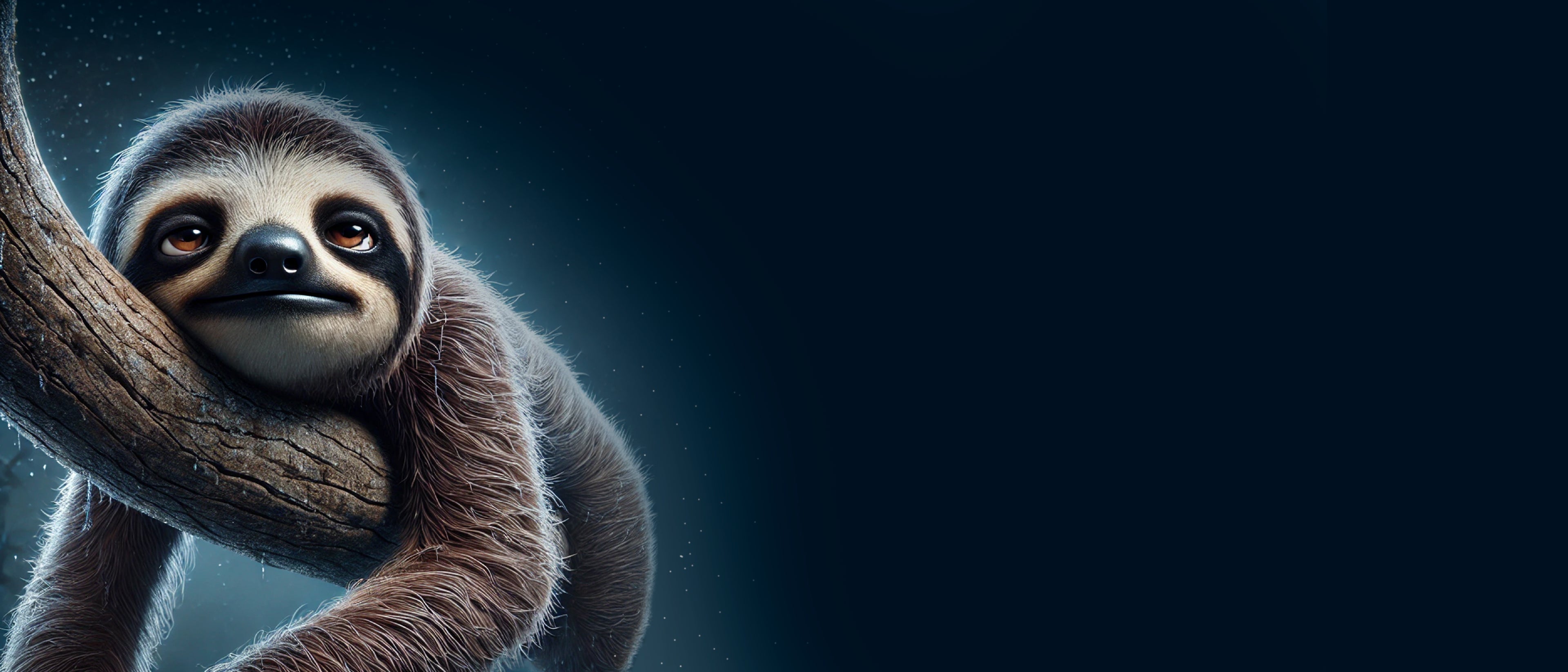 Banner con perezoso y mensaje 'dile adiós al insomnio' con Deyun Z, fórmula 100% natural