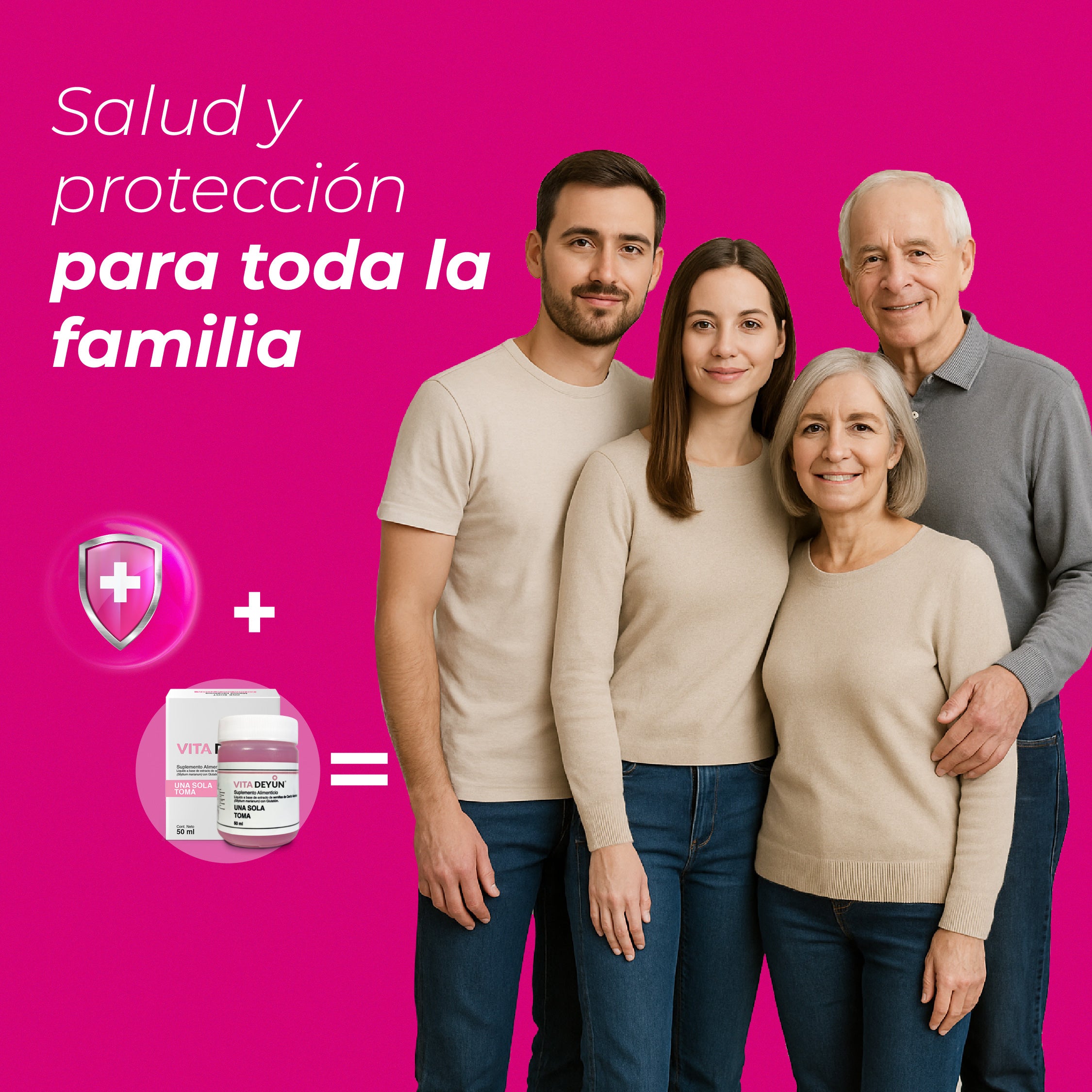 Suplemento Vita Deyun para protección del sistema inmune de toda la familia con fórmula natural


